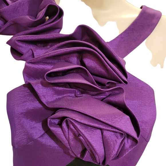 Jolie 8 Party Dress, Purple Corsage, Black Rest of the Dress - Picture 3 of 8